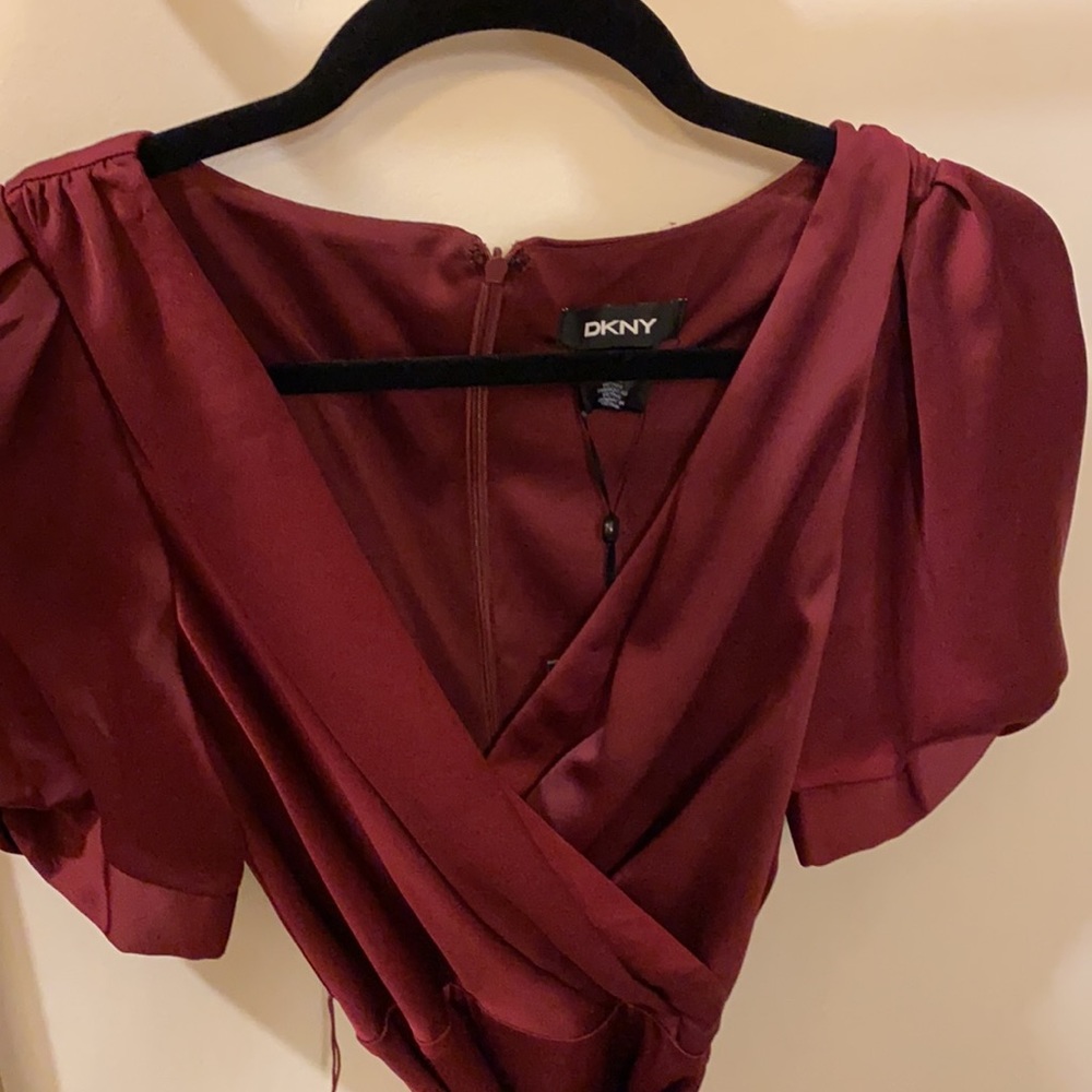 DKNY Wrap Fit and Flare Dress - Picture 3 of 4